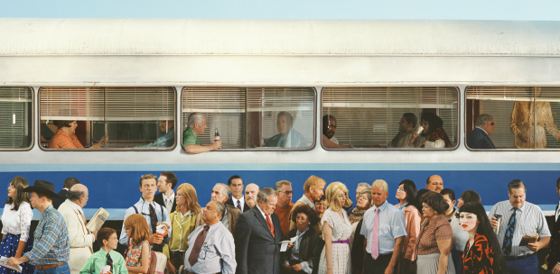 Alex Prager Simi Valley, 2014 archival pigment print 47 x 96 inches 119.4 x 243.8 cm Edition of 6 Courtesy the artist and Lehmann Maupin, New York and Hong Kong