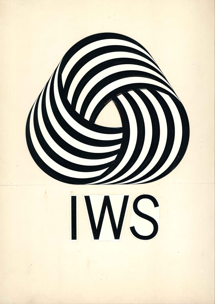 Franco Grignani, Woolmark logo, 1963. Image courtesy of the Estorick Collection and Archivo Manuela Grignani Sitroli
