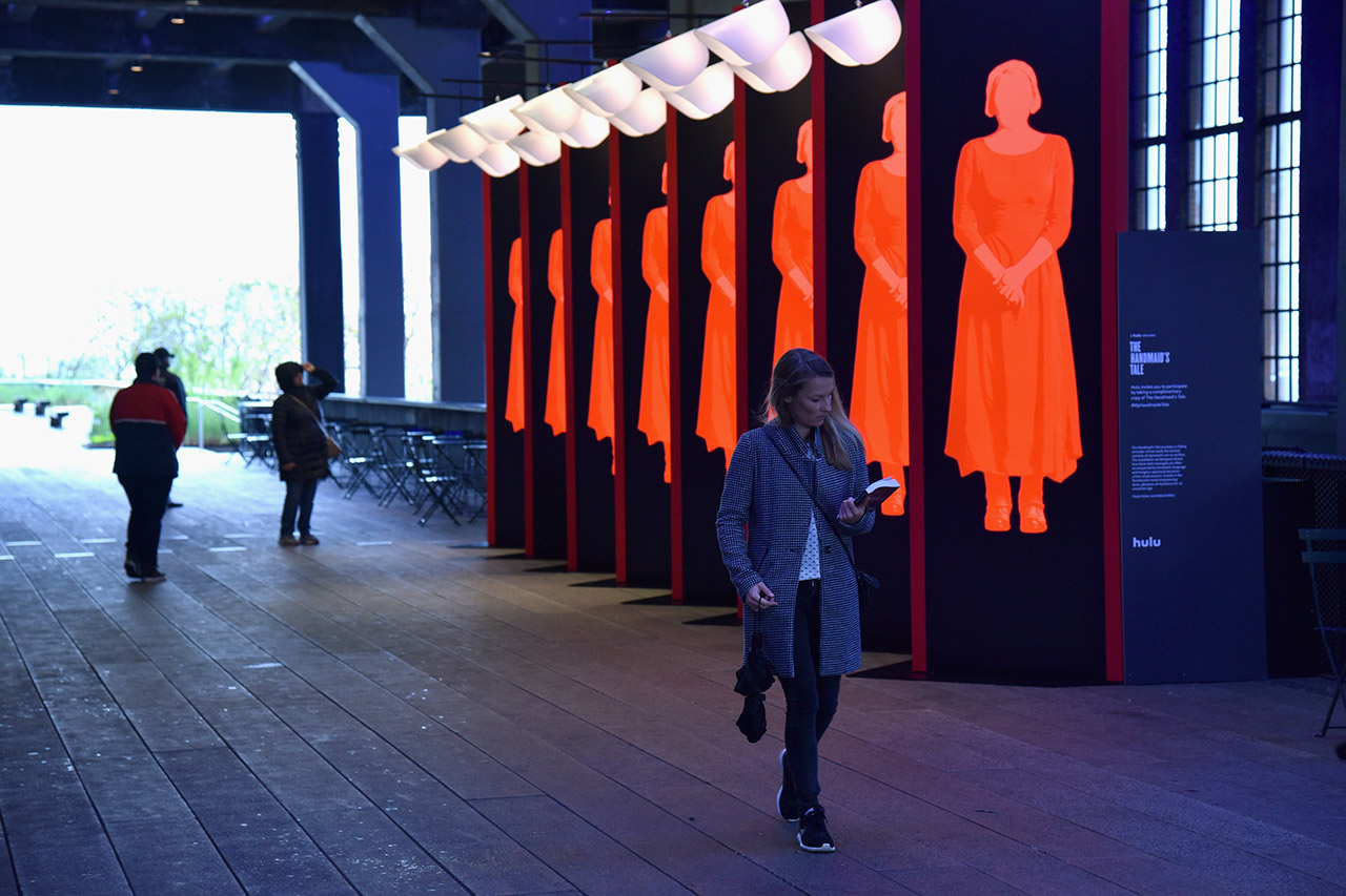 The Handmaid’s Tale installation on the High Line. All images courtesy of Pentagram