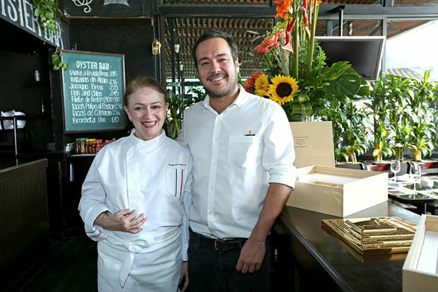Jose Dávila and Mexico The Cookbook chef and author Margarita Carrillo Arrant