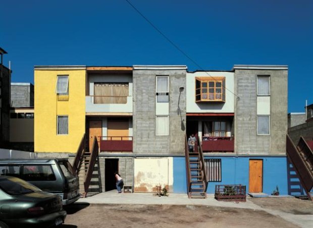 The Quinta Monroy housing development after residents moved in. Photograph by Cristobal Palma
