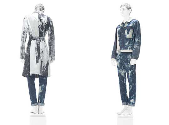 Raf Simon's 2010 collection, for which Ruby supplied bleached denim