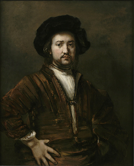 Portrait of a Man with Arms Akimbo (1658) by Rembrandt