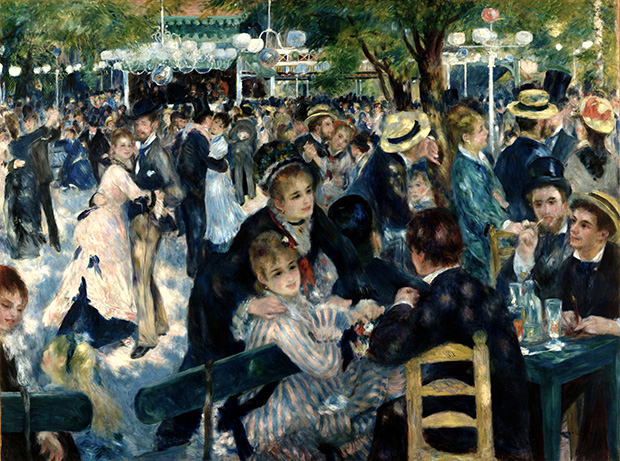 Dance at Le Moulin de la Galette (1876) by Auguste Renoir, as reproduced in Art and Time