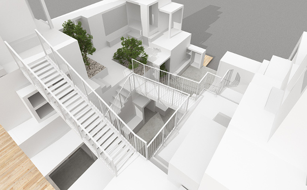 Rent Space Tower by Sou Fujimoto. Image courtesy of house-vision.jp