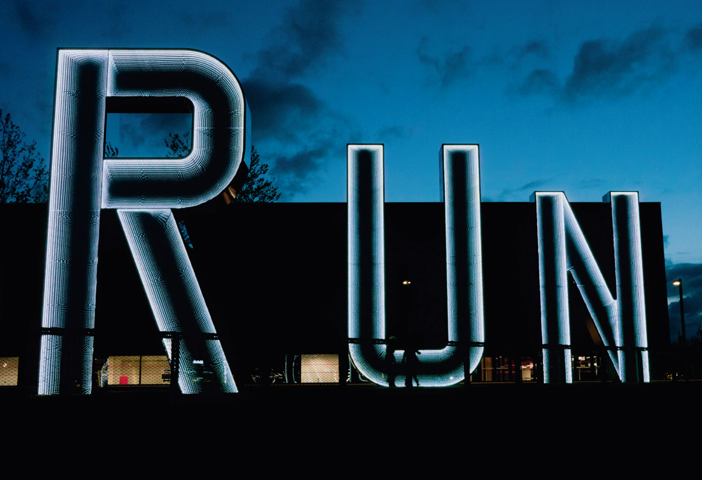 Run (night view) (2012) by Monica Bonvicini