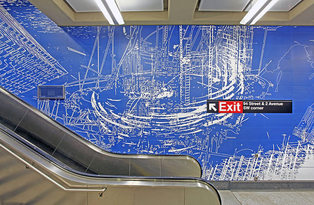 Sarah Sze's Blueprint for a Landscape (2016) at the 96th Street station. All photos: Metropolitan Transportation Authority
