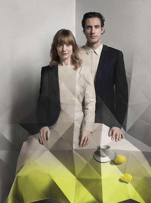 Design Academy Eindhoven graduate Stefan Scholten (right) with his partner, Carole Baijings