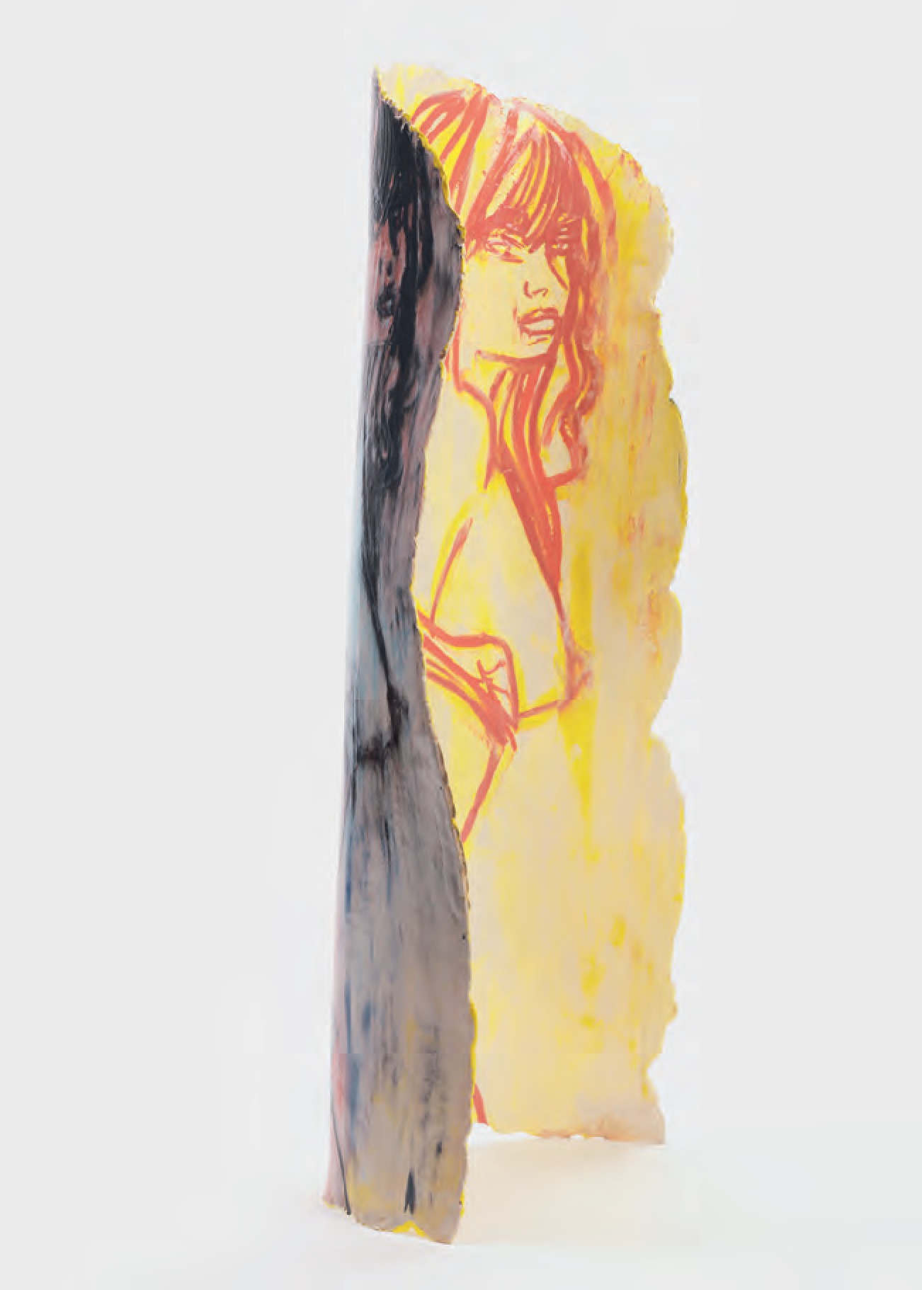 Standing Girl in Yellow, 2015 Ceramic - Ghada Amer - courtesy the artist and Cheim & Read