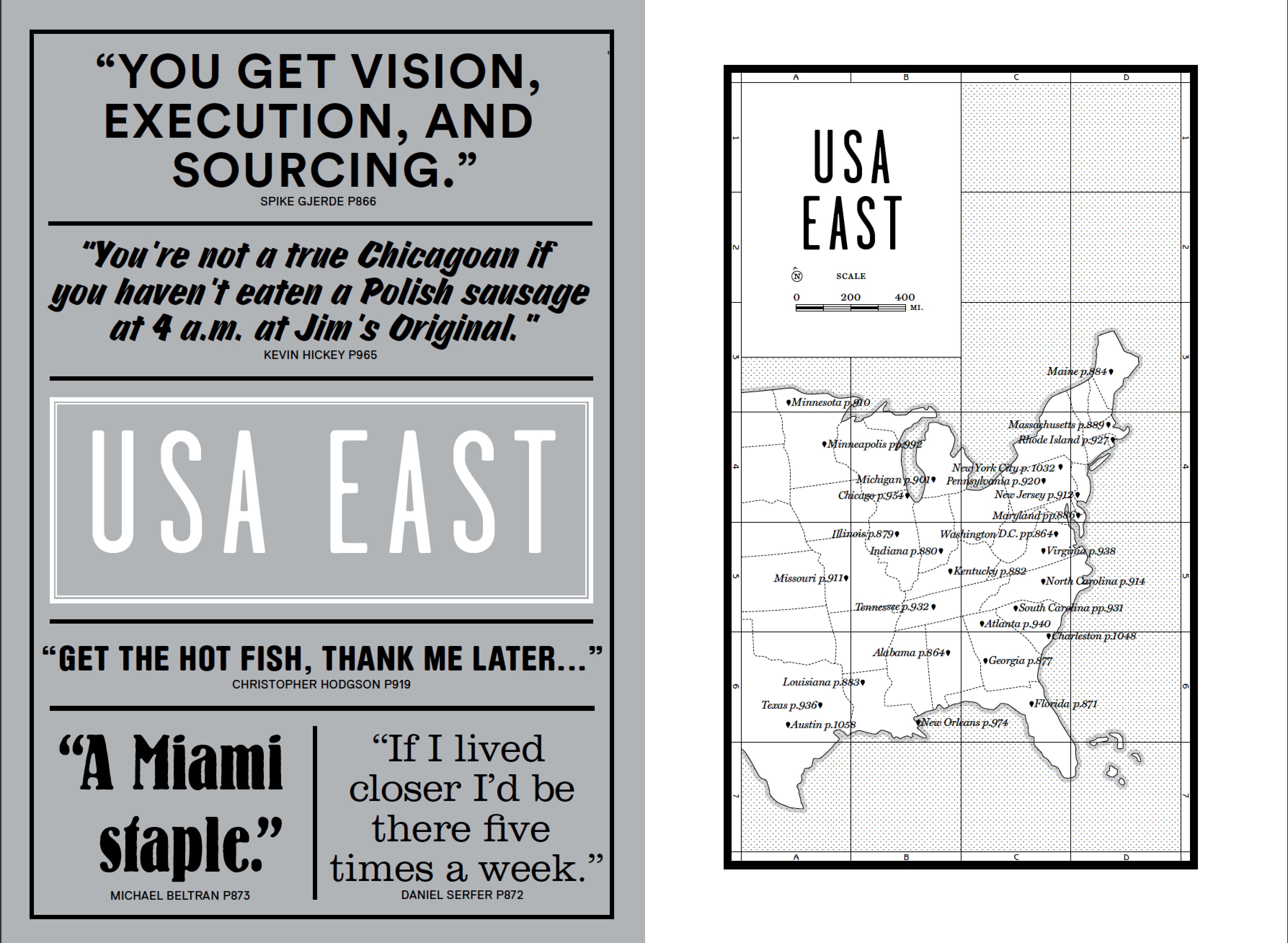 The USA East introduction in our new book Where Chefs Eat