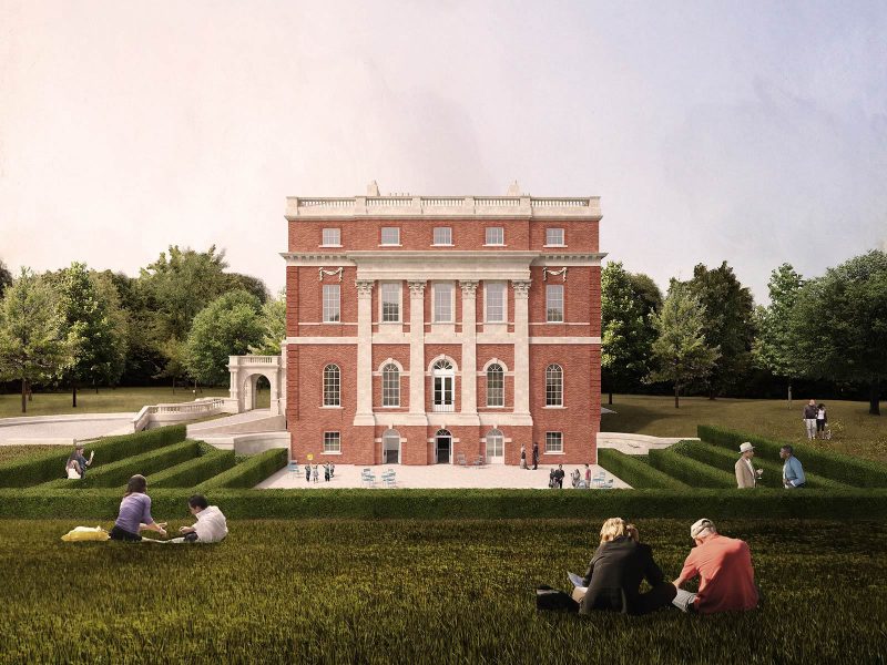 One of Selldorf Architects' renderings for Clandon Park. All images courtesy of Malcolm Reading Consultants