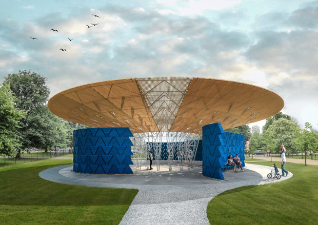 Serpentine Pavilion 2017 designed by Kéré Architecture, Design render © Kéré Architecture