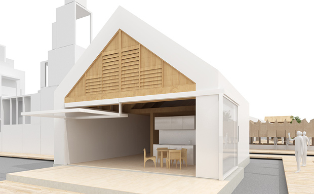 The Life Core House by Shigeru Ban. Image courtesy of house-vision.jp