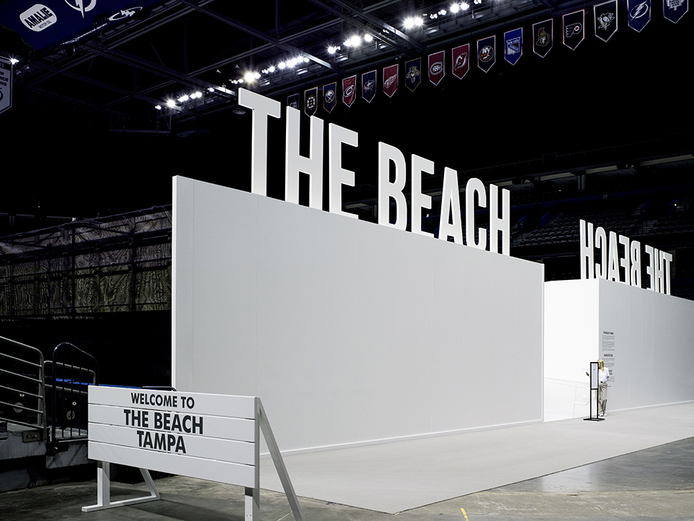 The Beach by Snarkitecture in Tampa, 2016. Photo by Noah Kalina. Image courtesy of Snarkitecture
