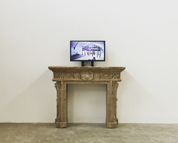 A video installation, showing the temple, at Weiwei's new show. Image courtesy of Ai Weiwei's Instagram