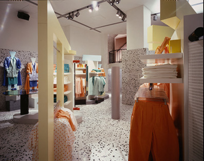 Esprit showroom, Cologne, 1986, by Ettore Sottsass