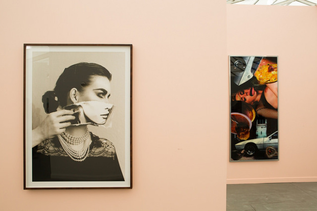 Stuart Shave/Modern Art's booth with pieces by Linder Sterling.  Image courtesy of Frieze