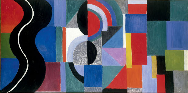 Syncopated rhythm, so-called The Black Snake (1967) by Sonia Delaunay. Musée des Beaux-Arts, Nantes, France
