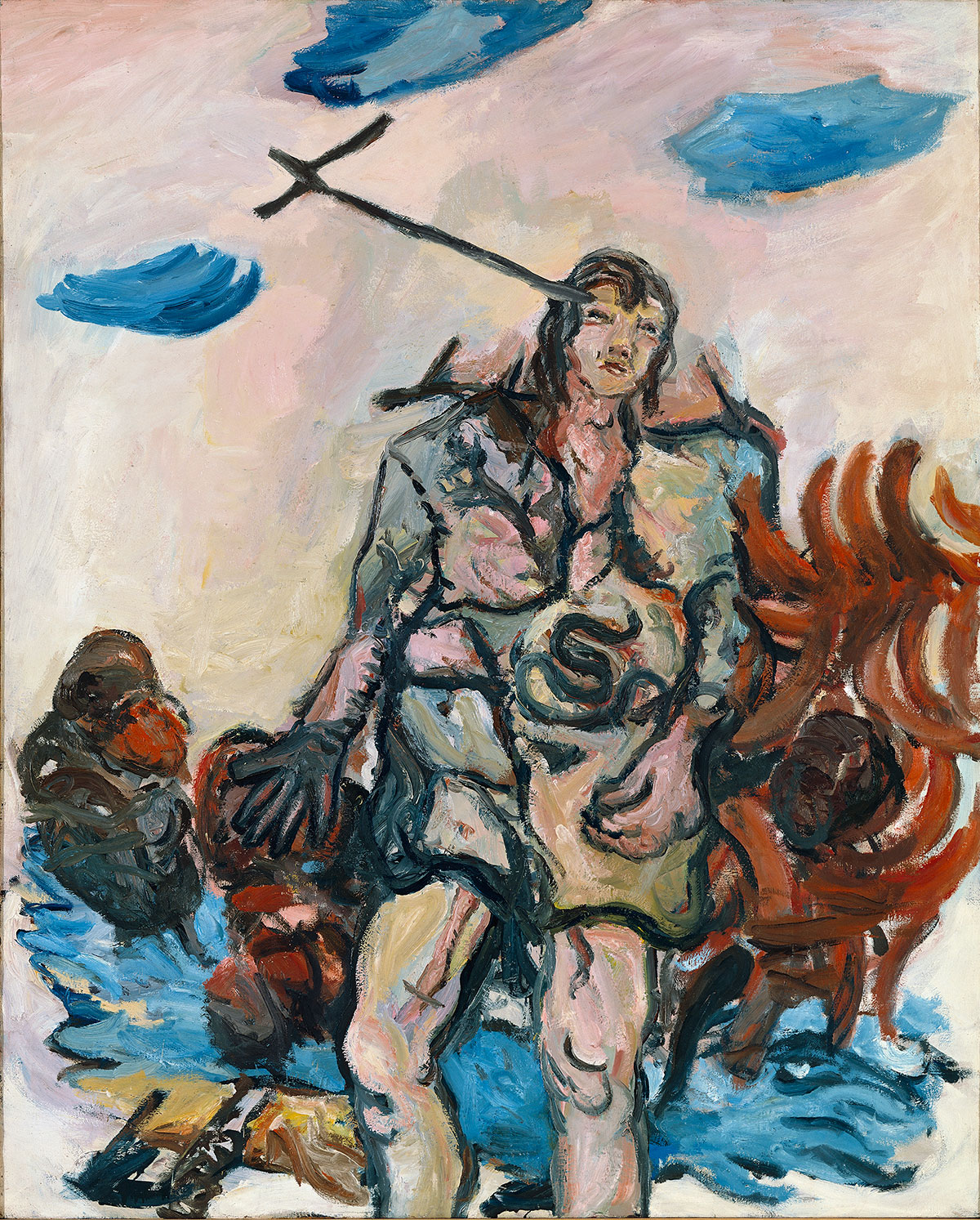 Georg Baselitz The Shepherd (Der Hirte) , 1965  Oil on canvas  162 x 130 cm  Museum moderner Kunst Stiftung Ludwig Vienna, Loan of Österreichische Ludwig-Stiftung, since 1993  © Georg Baselitz, 2017  Photo: Frank Oleski, Cologne