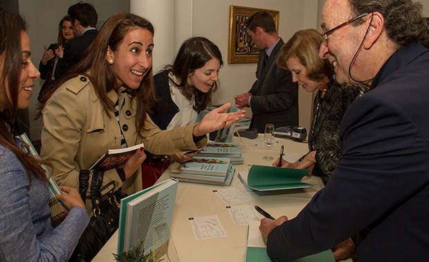Thea and Ethan meet young collectors at Sotheby's earlier this year