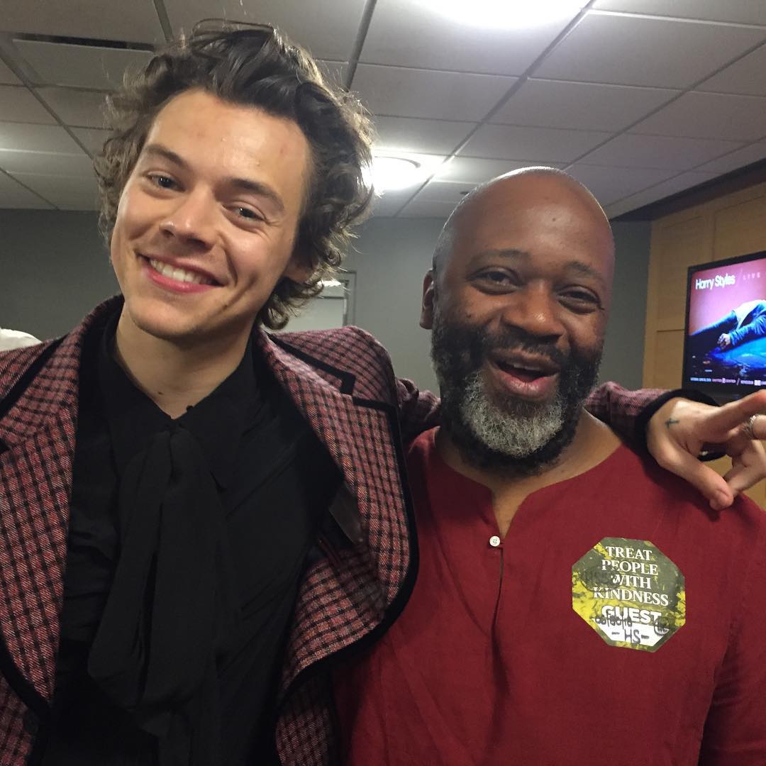 Harry Styles and Theaster Gates in Chicago. Image courtesy of Theaster's Instagram