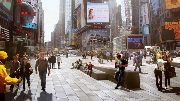 Times Square pedestrian landscaping - Snohetta