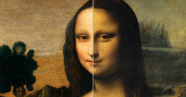 The Isleworth Mona Lisa (left) and The Mona Lisa (right)
