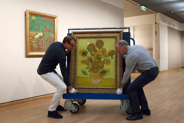 Vincent van Gogh's Sunflowers on the move