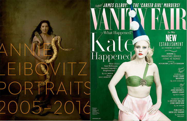 Portraits 2005-2016 by Annie Leibovitz, and Annie Leibovitz's recent Kate McKinnon cover for Vanity Fair