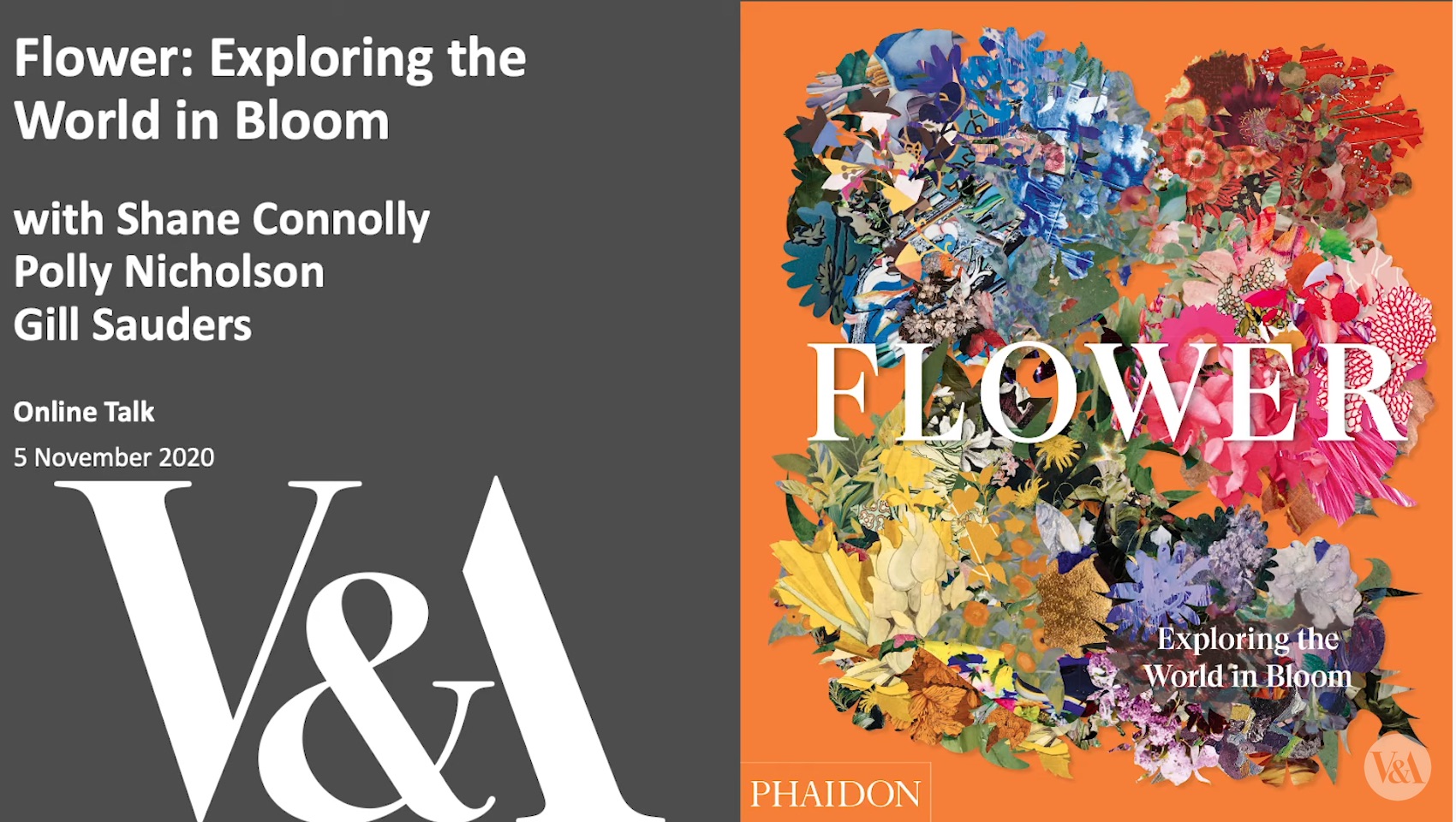 The holding image for the V&A's Flower panel discussion