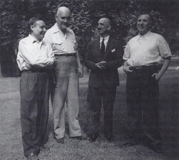 André Masson, Lionello Venturi, George Boas and Marc Chagall at Mount Holyoke College 1943