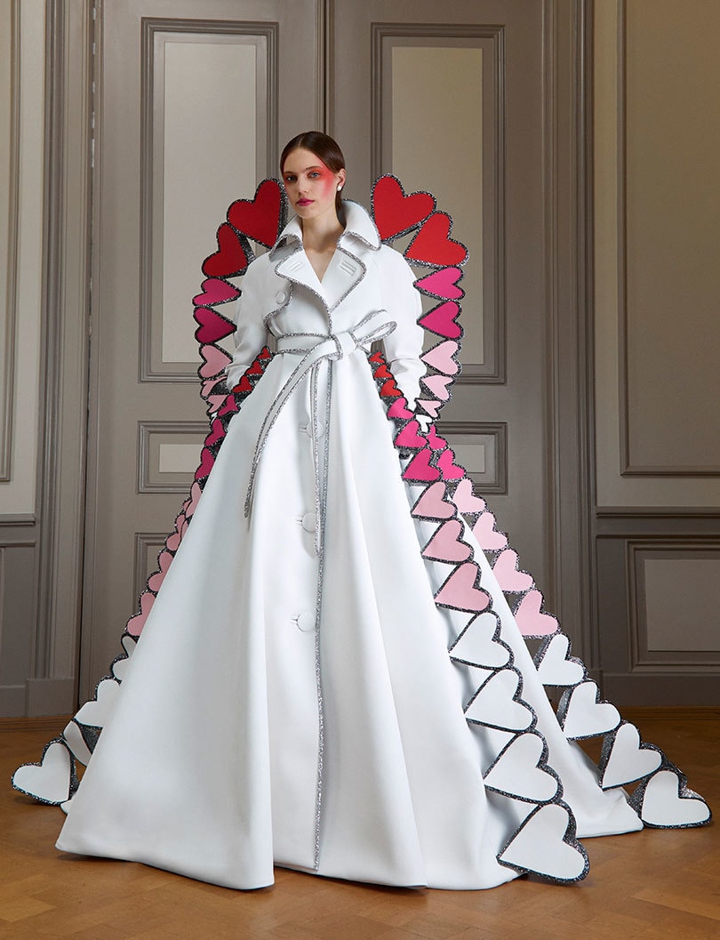 A heart-filled dress from Viktor&Rolf's Autumn/Winter 2020 collection