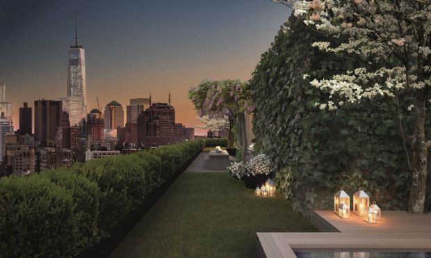 An rooftop rendering for 215 Chrystie