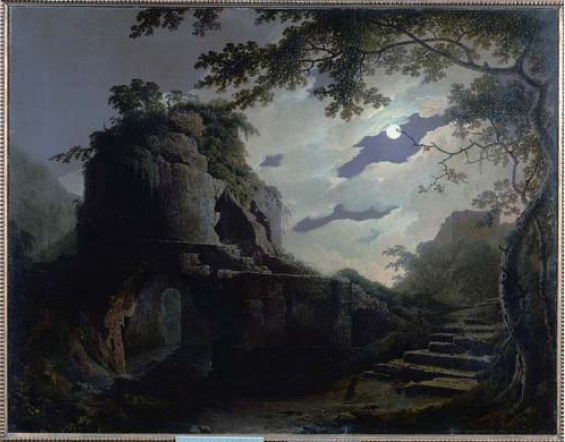 Virgil's Tomb in Moonlight (1779) by Joseph Wright 