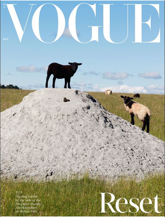 Martin Parr's August 2020 cover for British Vogue