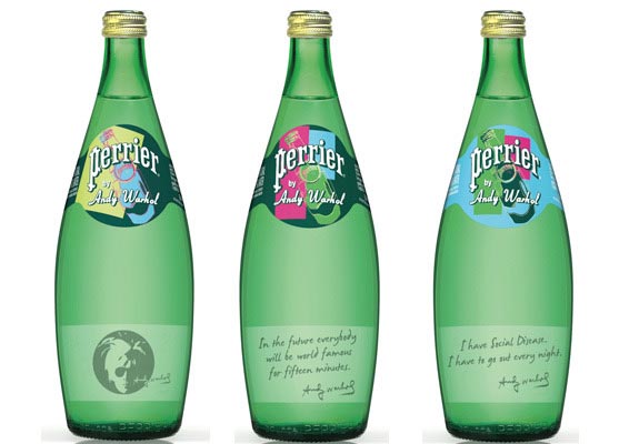 The new Warhol Perrier bottles