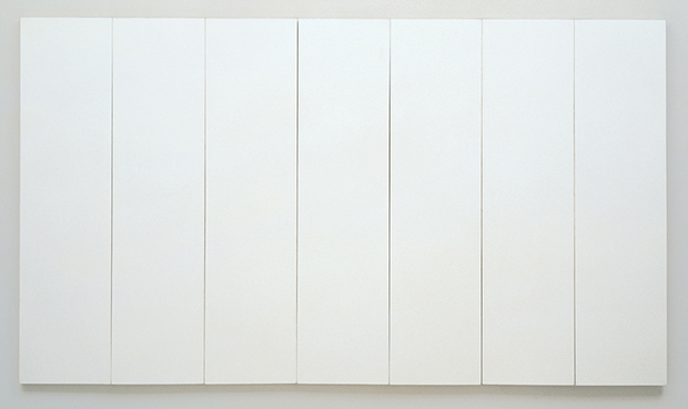 White Painting (seven panel) (1951) by Robert Rauschenberg
