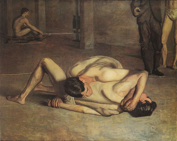The Wrestlers (1899) by Thomas Eakins. As reproduced in Body of Art