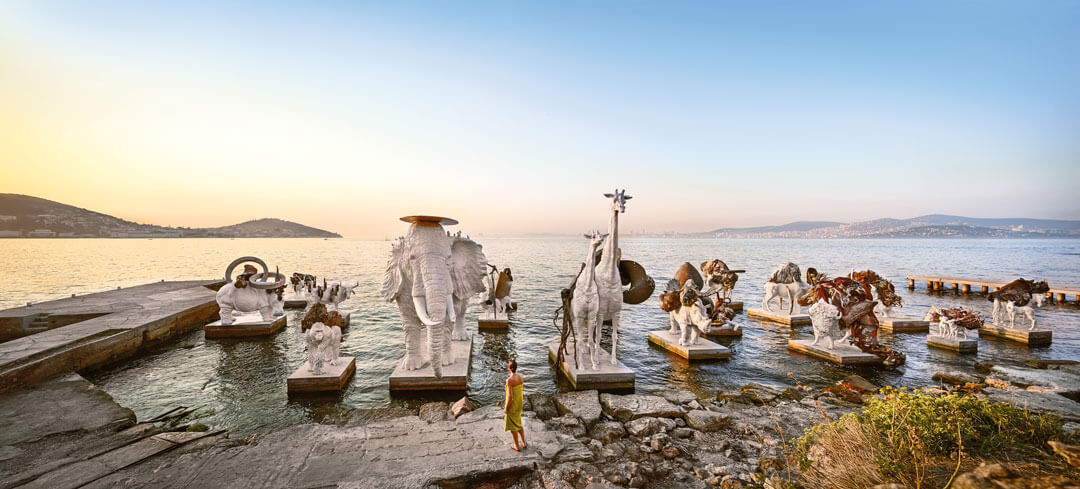 Mother Istanbul artwork vibrant cityscape cultural landmarks colorful illustration