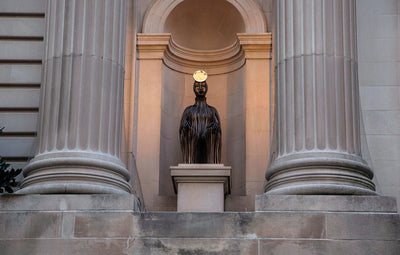 Wangechi Mutu, The Seated II, 2019. Installation View at the Metropolitan Museum of Art, New York