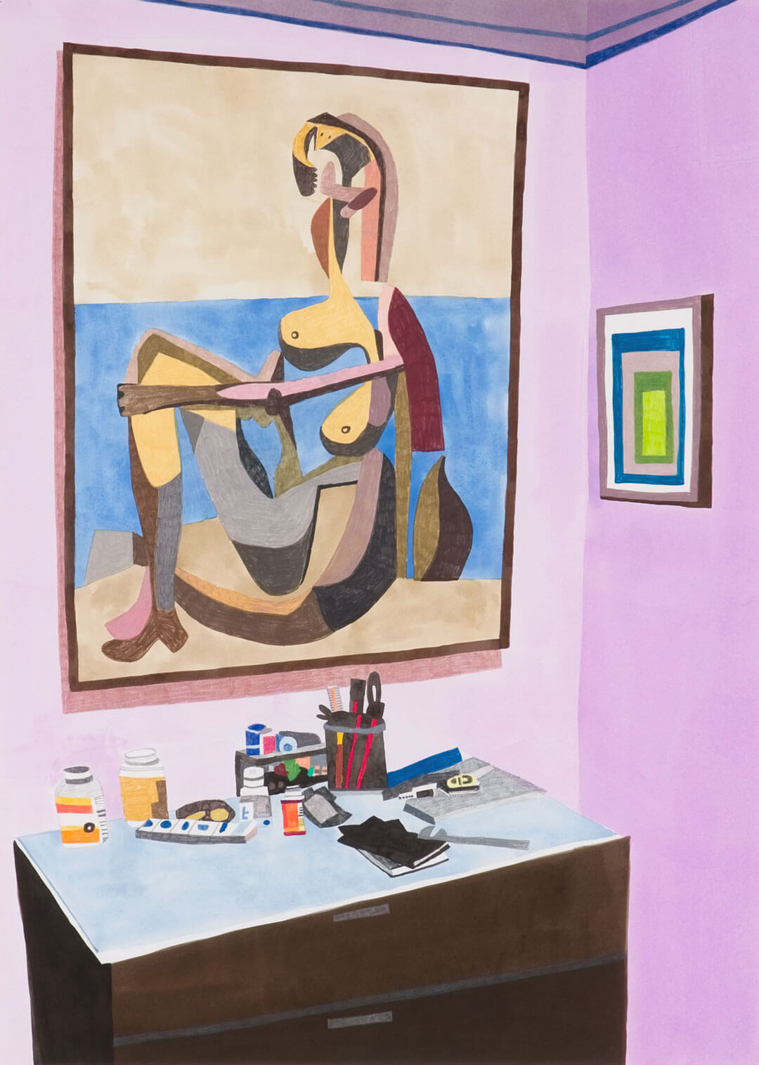 every morning sunrise over calm lake with reflection of trees and sky