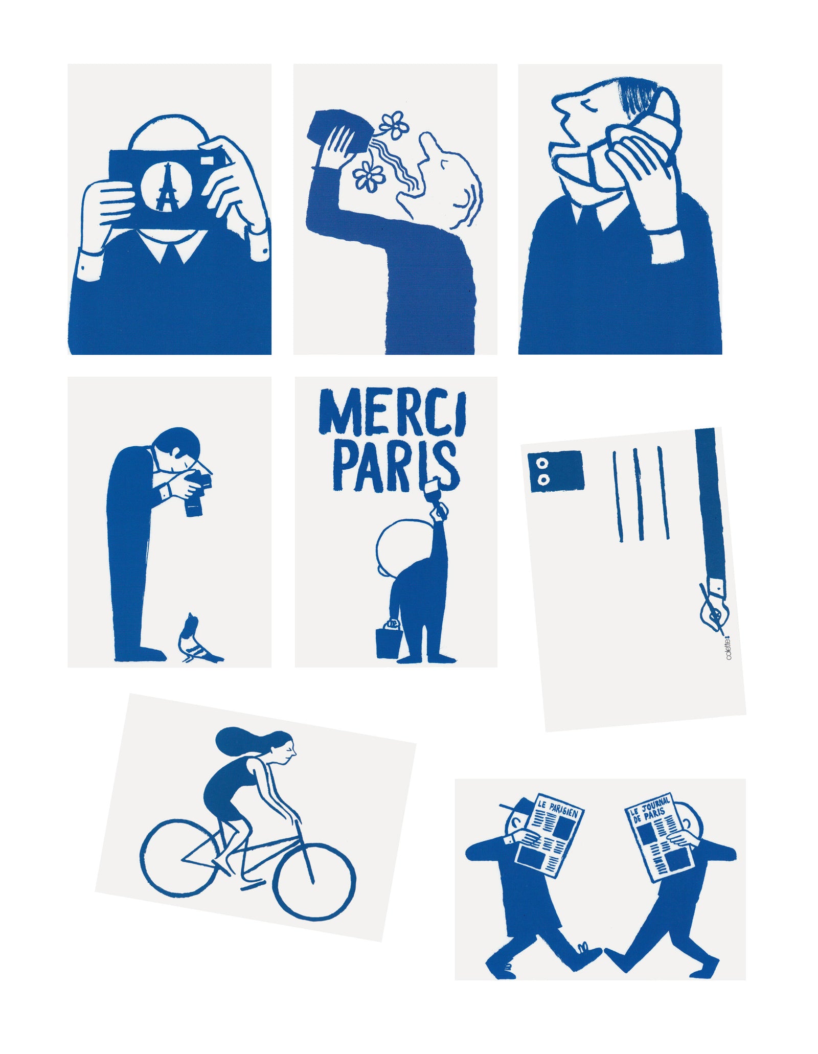Illustrated postcards produced with colette, 2013