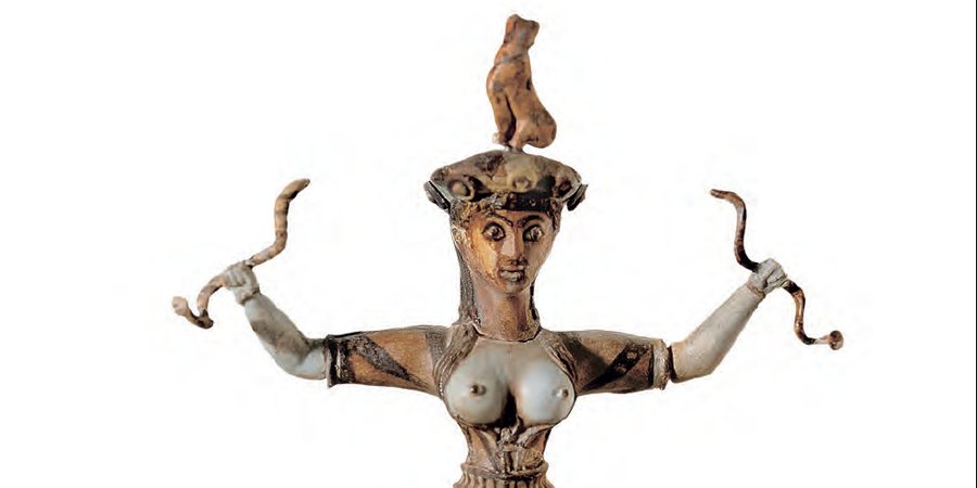 Phaidon goddess list artwork featuring classical female figures in a 900x450 image