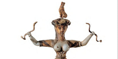 Phaidon goddess list artwork featuring classical female figures in a 900x450 image