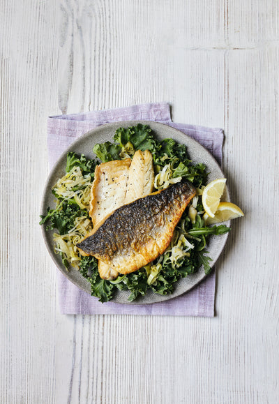 Pan-seared sea bass, from The Wellness Principles
