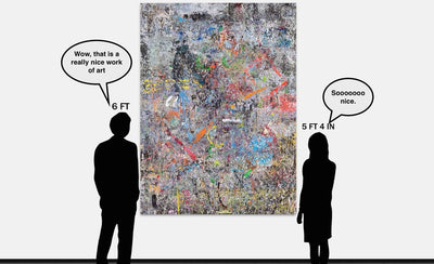 how to appreciate a work of art article banner showing abstract colorful painting on canvas