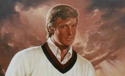 presidential art part 1 trump portrait painting red background