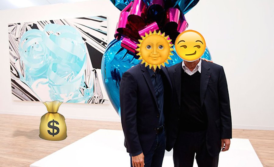 Emoji guide to Art Basel 2016 event banner with colorful icons and artwork elements