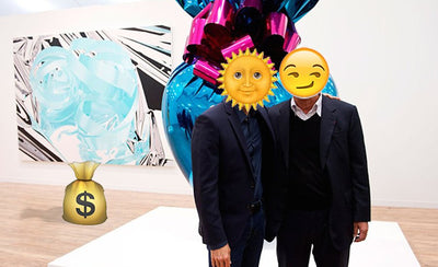 Emoji guide to Art Basel 2016 event banner with colorful icons and artwork elements