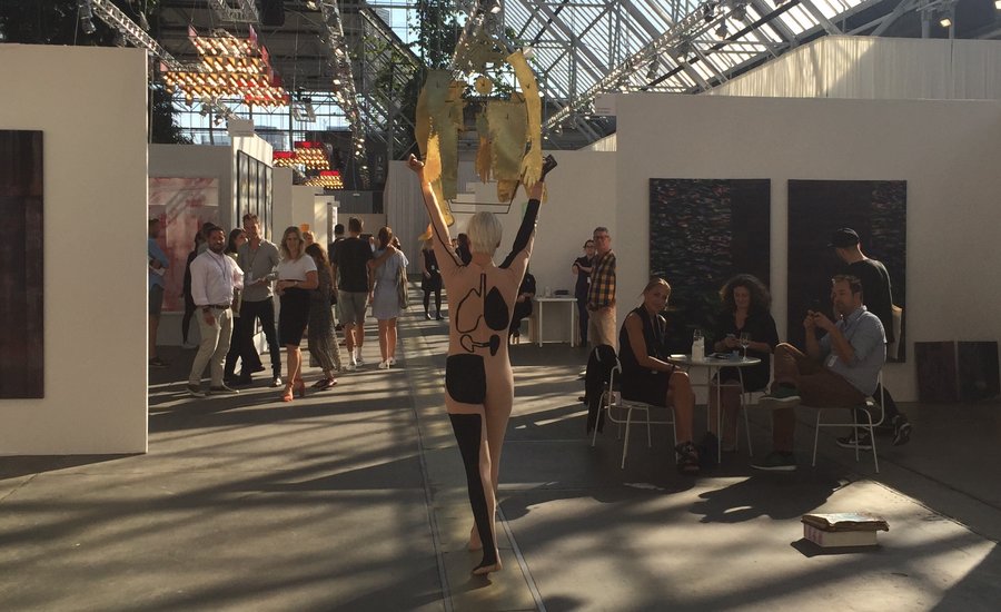 The best artworks at the 2016 Code Art Fair displayed in a gallery setting